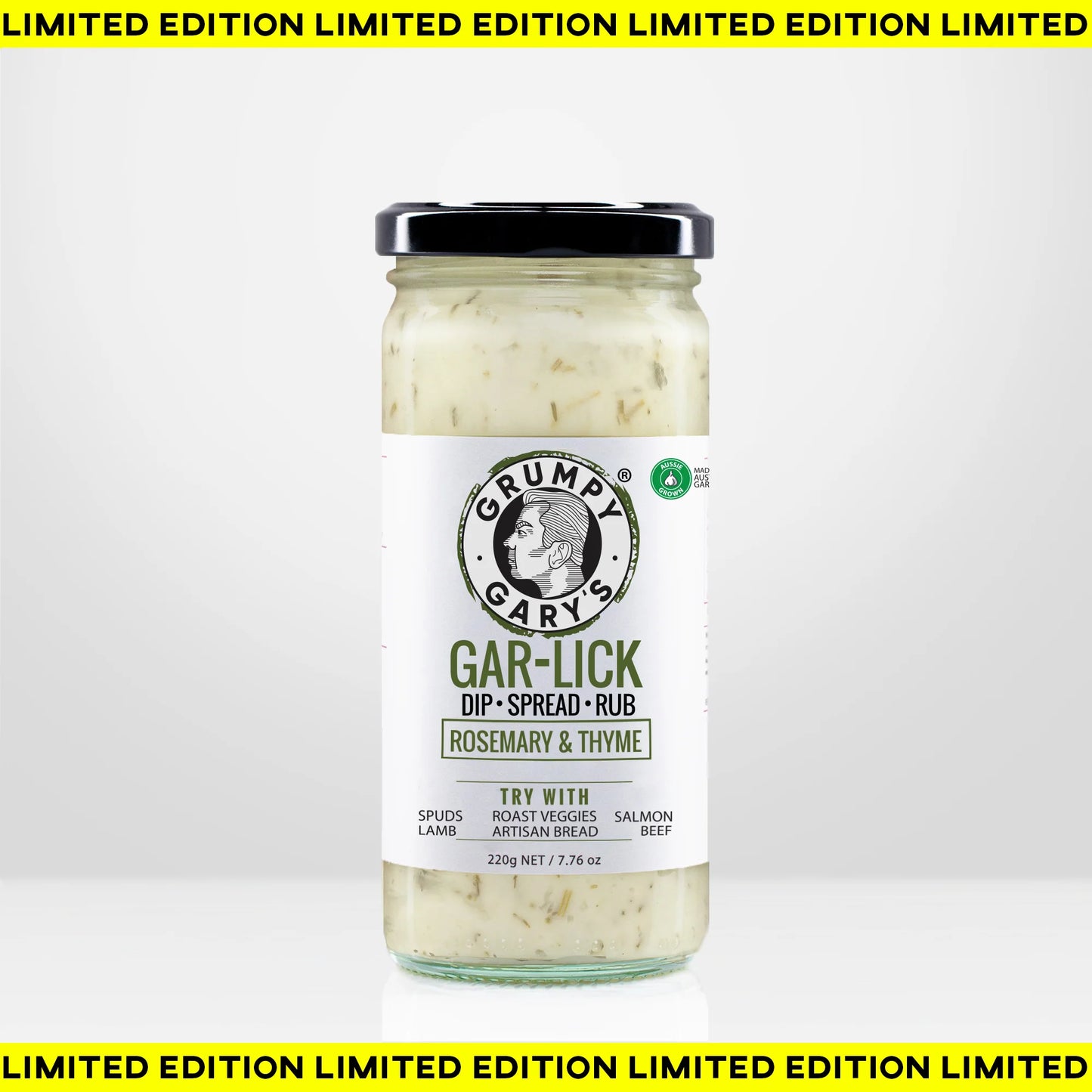 Grumpy Gary's Gar-lick Dip - Rosemary and Thyme 220g NET