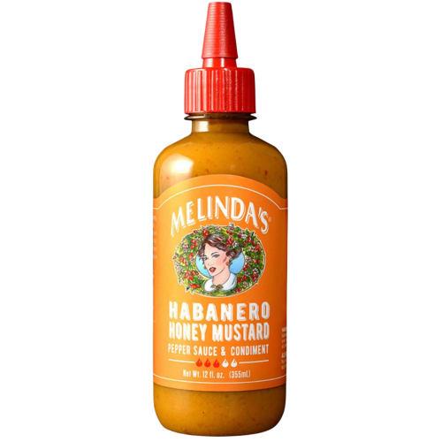 Melindas Hot Habanero Honey Mustard Pepper Sauce 355mL