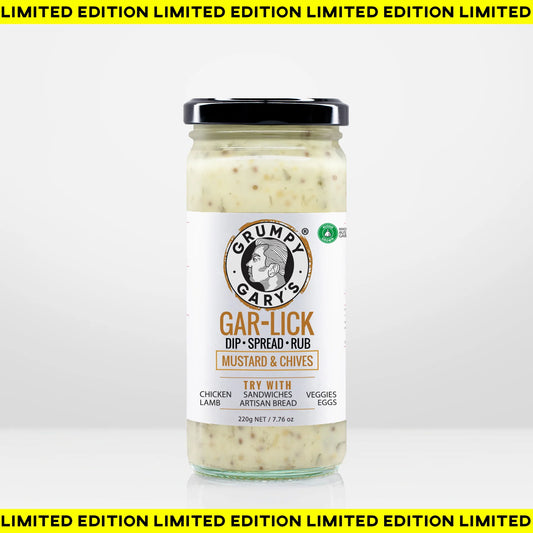 Grumpy Gary's Gar-Lick Dip Mustard & Chives